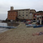 Portobello beach and the venue entrance